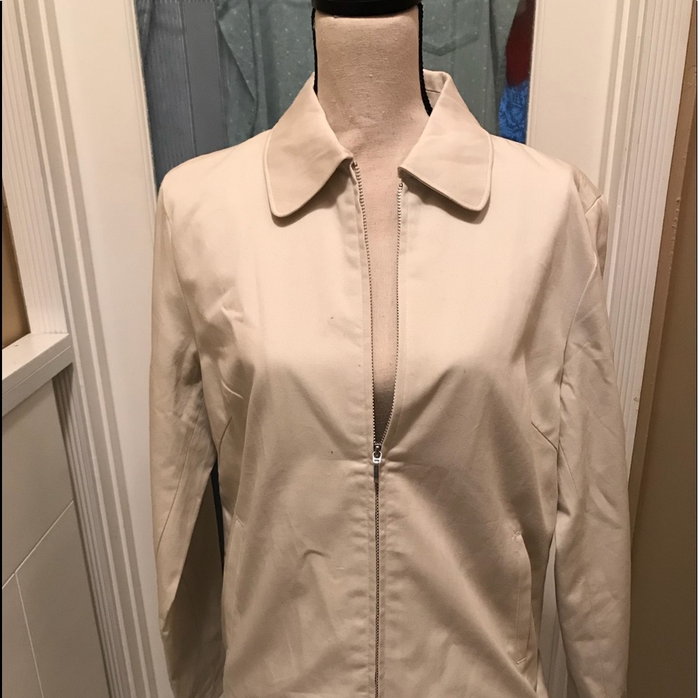 Women’s large tan zippered jacket size large